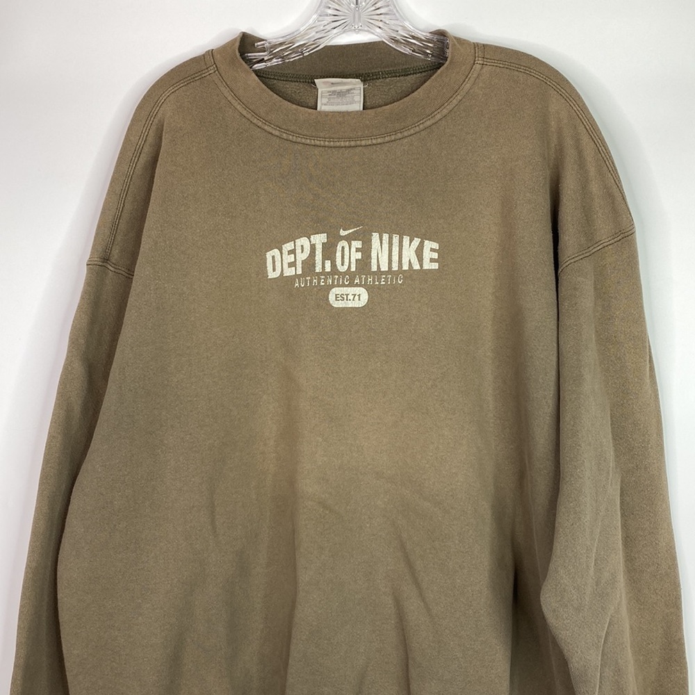 Vintage Nike Brown Crewneck Sweatshirt Size XL Rare USA - Picture 2 of 14